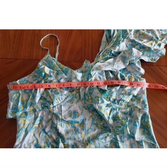 Corey Lynn Calter Silky Ruffle Wide-Leg Jumpsuit by Anthropologie - Picture 4 of 7